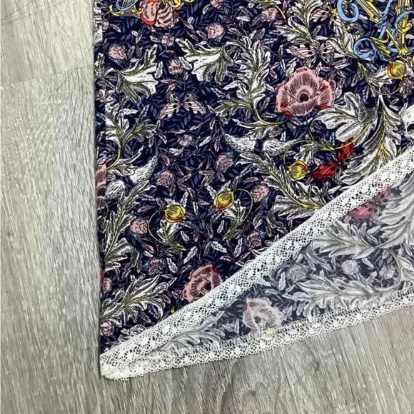 Zadig & Voltaire Rivali Lace Floral Slip Midi Dress Navy Blue Skulls Small NWOT - Picture 7 of 10